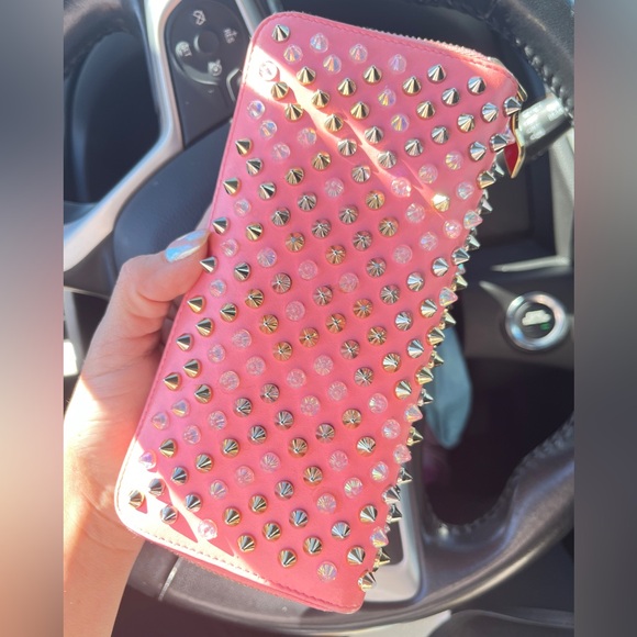 Christian Louboutin Handbags - Christian Louboutin Pink Studded Wallet